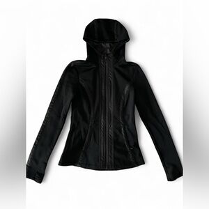 Athleta Slim Fit Athletic Zip Hoodie Black